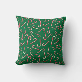 Coussin Sucres de canne de Noël doux Vert foncé Accueil Ca