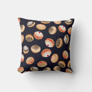 Coussin Sufganiyot Donuts : Hanoukka Vintage Motif