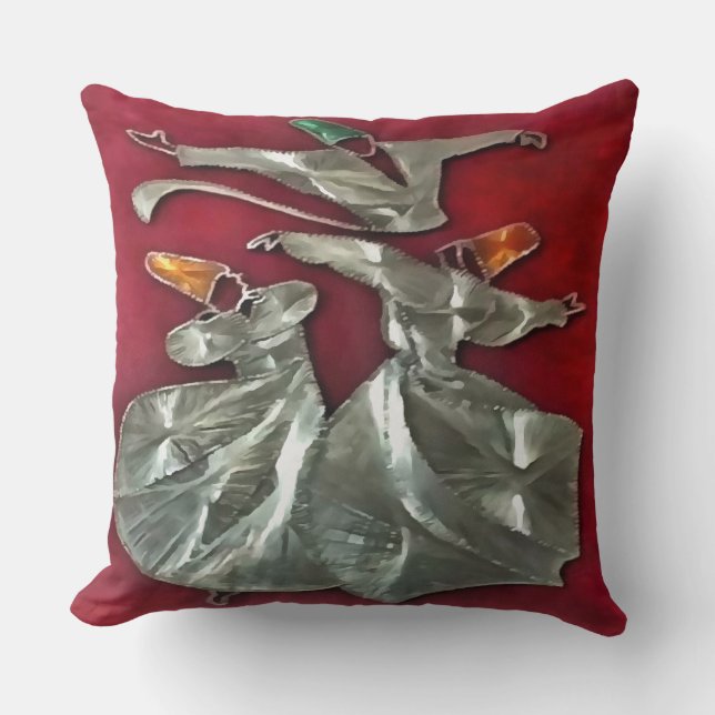 Coussin Sufis Entrés Dans La Prière Acrylique (Recto)