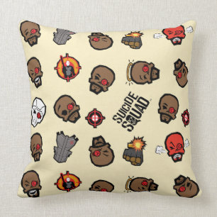 Coussin Suicide Squad Deadshot Emoji Pattern