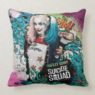 Coussin Suicide Squad Harley Quinn Character Graffiti