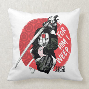 Coussin Suicide Squad Katana "For Him I Weep"
