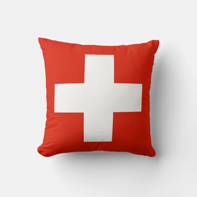 coussin suisse de drapeau de pays de la Suisse (Recto)