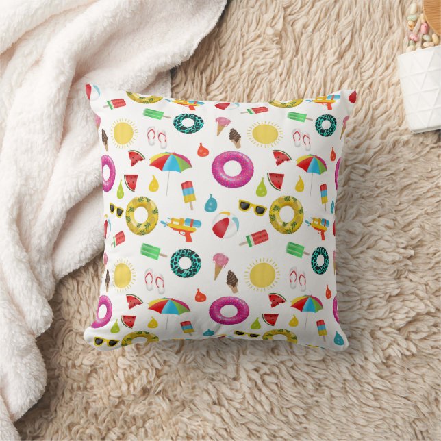 Coussin Summer Party Beach Amusants Motif (Couverture)