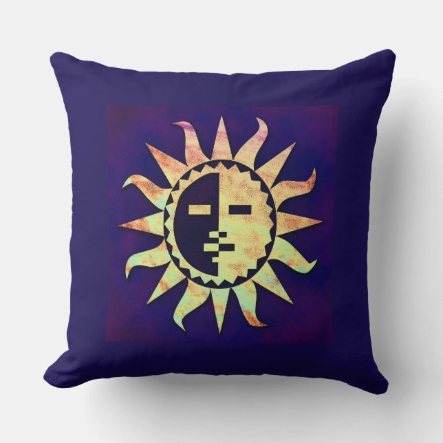 Coussin Sun d'or sur le pourpre (Recto)