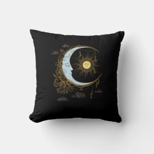 Coussin Sun Moon Vintage 90s Witch Whimsigoth esthétique
