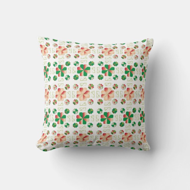 Coussin SUN traditionnel letton motif géométrique X (Recto)