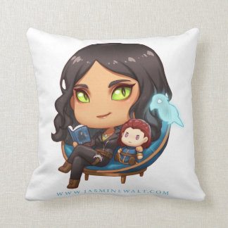 Coussin Sunaya lisant le carreau de Chibi