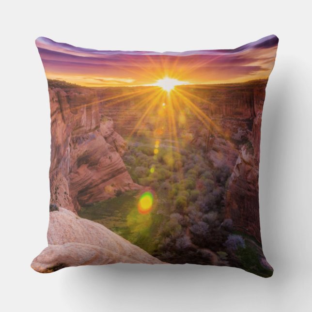Coussin Sunburst au Canyon de Chelly, AZ (Recto)