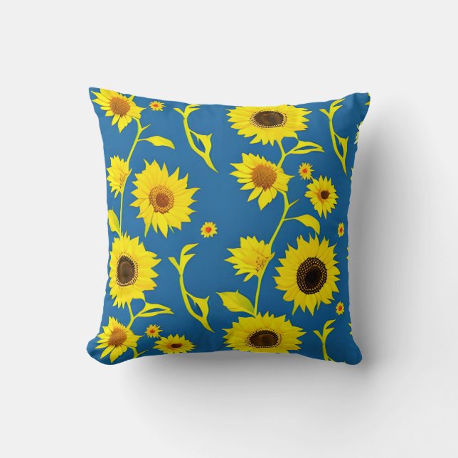 Coussin Sunfleur d'art AI (Recto)