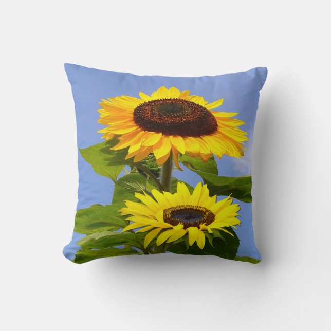 Coussin Sunfleurs dorées (Recto)