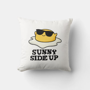 Coussin Sunny Side Up Funny Fried Oeuf Pun