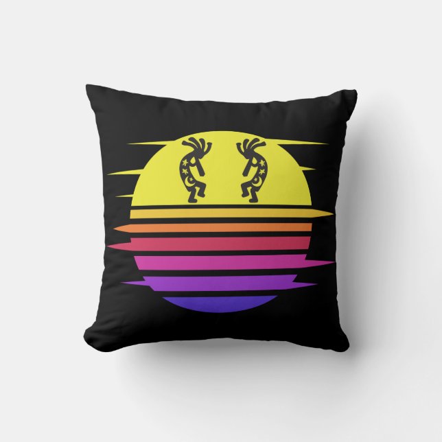 Coussin Sunset Sud-Ouest Kokopelli (Recto)