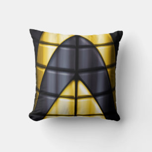 Coussin Super héros - noir et jaune