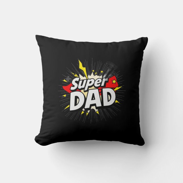 Coussin Super Papa Jrow Pillow - Confort héroïque pour pap (Recto)