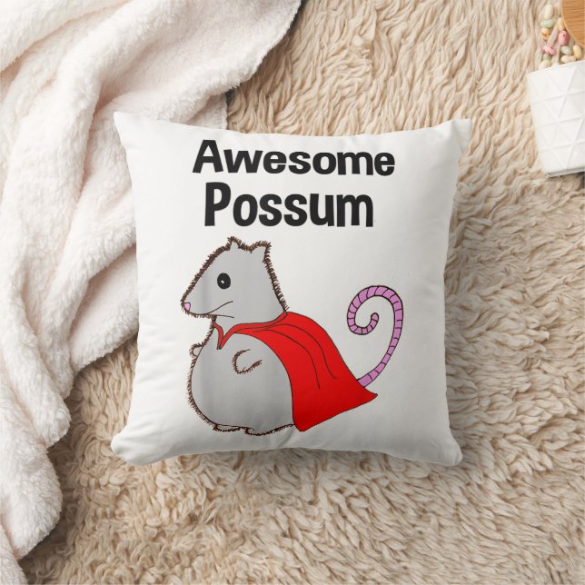 Coussin Super Possum Drôle, Mignonne. Amoureux des animaux (Couverture)