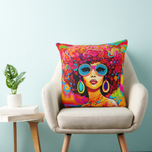 Coussin Super Retro Chic Floral Pop Art