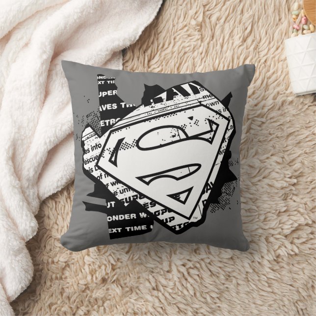 Coussin Supergirl Newsprint S-Shield (Couverture)