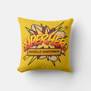 Coussin SUPERHÉROS Bande dessinée comique moderne personna