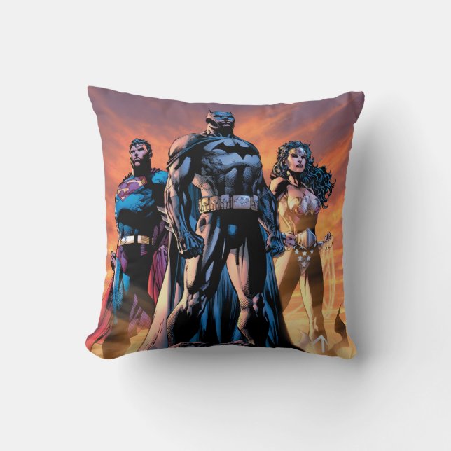 Coussin Superman, Batman et Wonder Woman Trinity (Recto)
