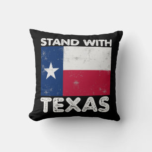 Coussin Support Texas I Stand With Texas Texan Flag