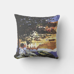 Coussin Sur la Seine à Bennecourt - Claude Monet - c1900