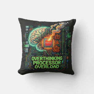 Coussin Surcharge du processeur de suranalyse Drôle de cer