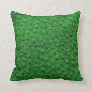 Coussin surdimensionné vert de grain de cuir