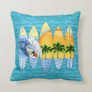 Coussin Surfer et planches de surf