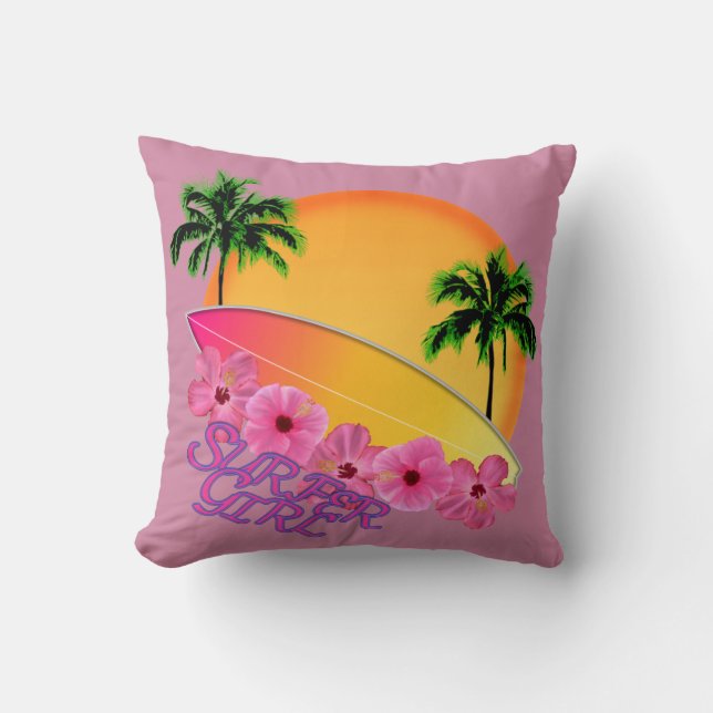 Coussin Surfer Girl (Recto)