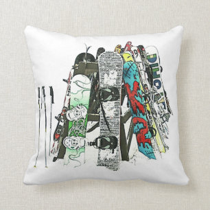 Coussin Surfs des neiges dans la neige