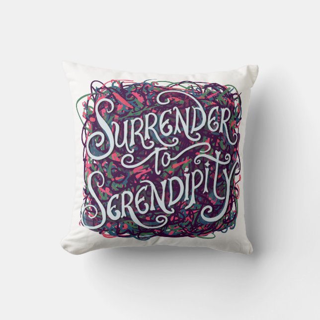 Coussin Surrender to Serendipity (Recto)