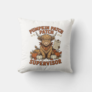 Coussin Surveillant de la plantation de citrouilles Vache