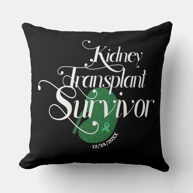 Coussin Survivant de la transplantation rénale sur mesure (Recto)