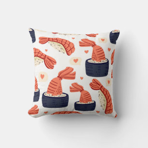Coussin Sushi Japonais nourriture Motif sans soudure