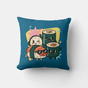 Coussin Sushi Kawaii Rétro Nourriture Japonaise Mignonne