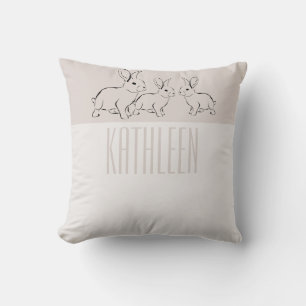 Coussin Sweet Baby Girl Champagne Pink Rabbit