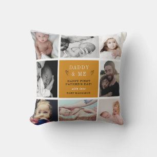 Coussin "Sweet 'Daddy & Me' 1ère Fête des pères photo Coll