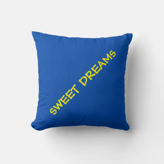 Coussin Sweet Dreams Cobalt Bleu Jaune Personnalisable