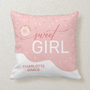 Coussin Sweet Girl Pink Frosting Spinkles Girl