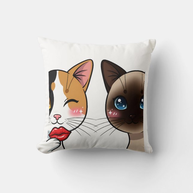 Coussin Sweet Kissy Cats (Recto)