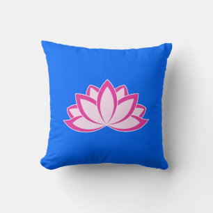 Coussin Symbole bouddhiste rose d'origine Fleur Lotus