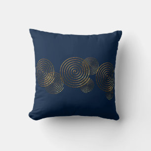 Coussin Symbole celtique spirale or métallique