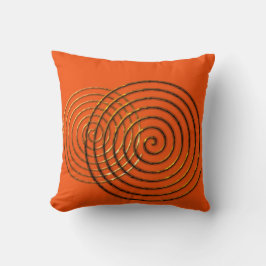 Coussin Symbole celtique spirale or métallique