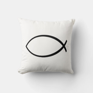 Coussin Symbole Christian Fish (Ichthys)