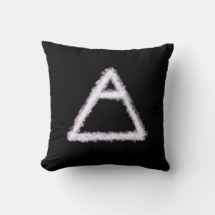 Coussin Symbole d'alchimie de l'élément d'air émietté