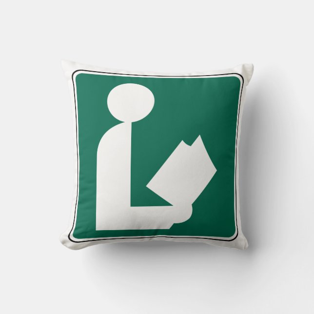 Coussin Symbole de bibliothèque - Panneau côté route (Recto)