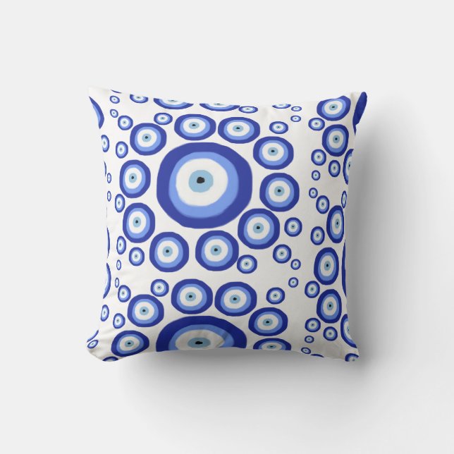 Coussin Symbole de bonne chance de l'oeil grec Motif (Recto)