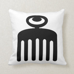 Coussin Symbole de Duafe   Adinkra pour la beauté fémini