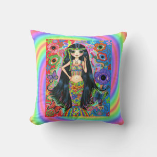 Coussin SYMBOLE DE LA PAIX DE FEMME D'HOMME Psychédélique 
